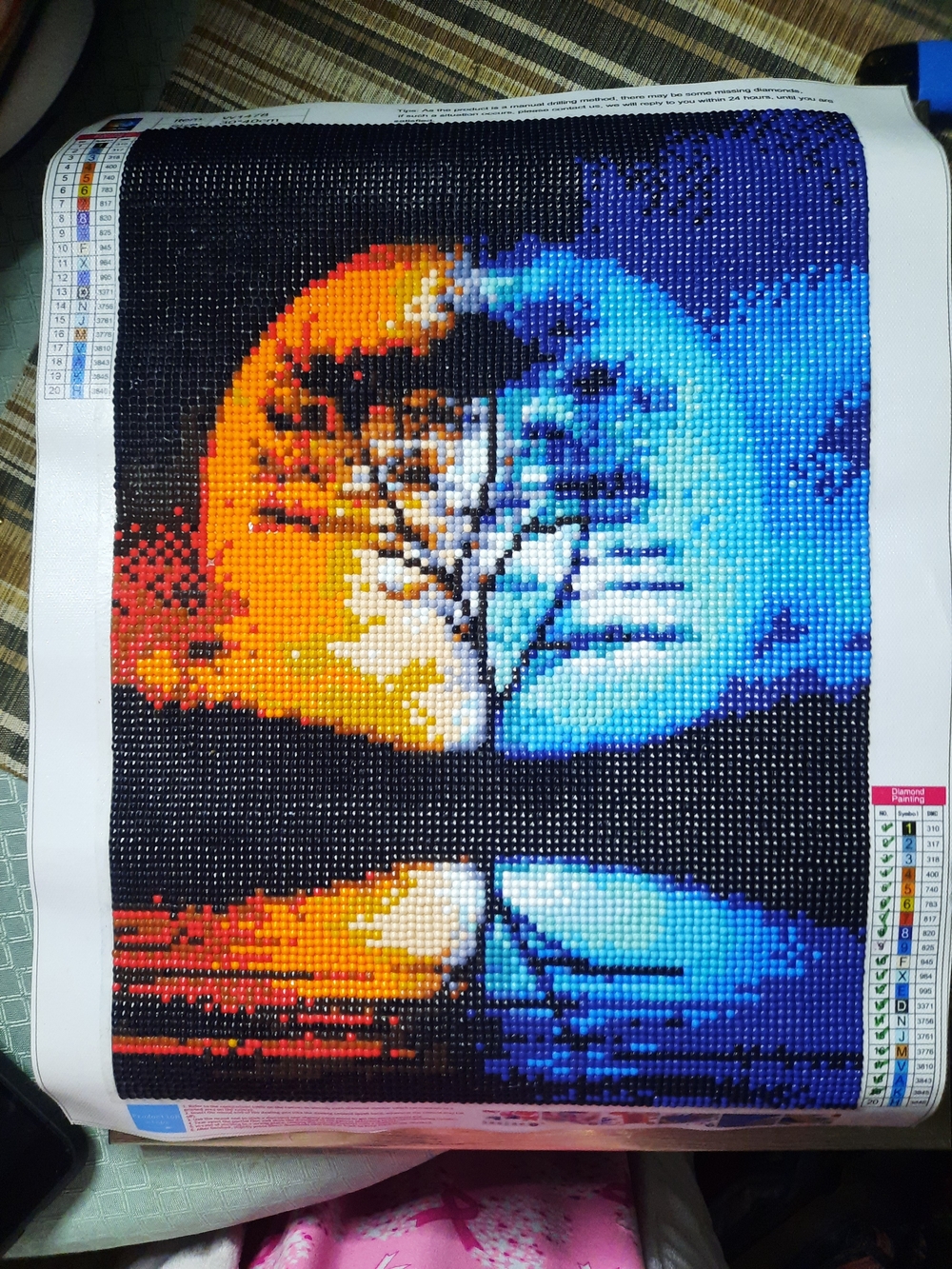 Sun and Moon Tree Diamond Painting Wall Art